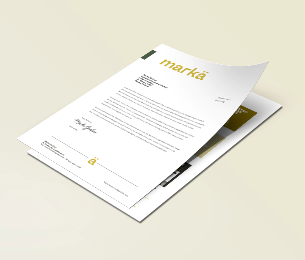 Papel Membrete A4 o Carta – simple faz. Imagen 1 del catálogo Markä.